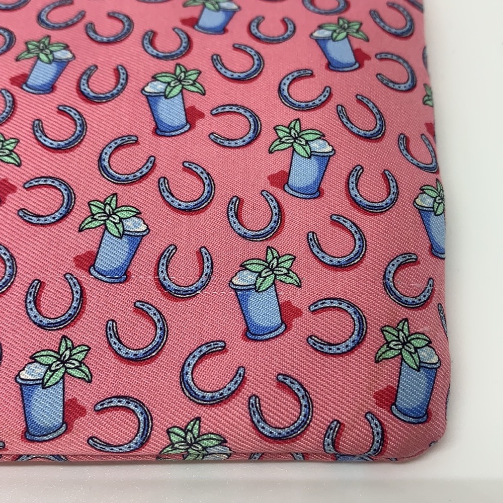 Vineyard Vines for Kentucky Derby Mint Julep Horseshoe Satin Wristlet - Picture 11 of 11